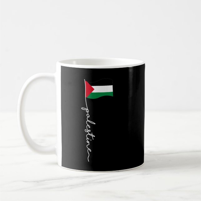 Mug Drapeau Palestine avec nom Palestine pour Palestin (Gauche)