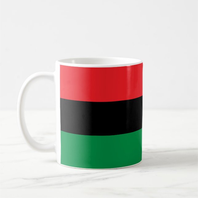 Mug Drapeau panafricain, histoire noire afro-américain (Gauche)