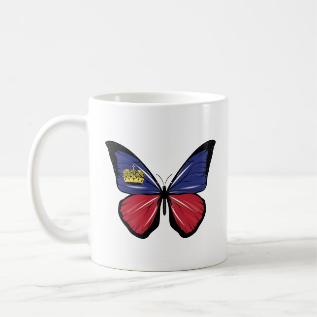 Mug Drapeau papillon du Liechtenstein (Gauche)