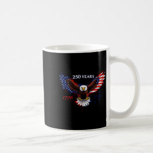 Mug drapeau patriotique aigle américain 250 ans 1776–2