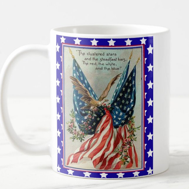 Mug Drapeau patriotique du 4 juillet Eagle USA (Créateur téléchargé)