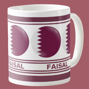 Mug Drapeau patriotique du Qatar personnalisé