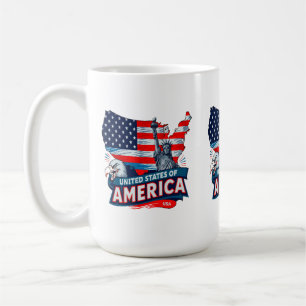 Mug Drapeau Patriotique Statue de la Liberté Designs f