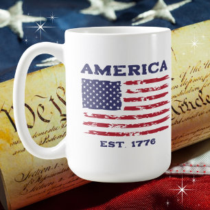 Mug Drapeau patriotique Vintage-américain