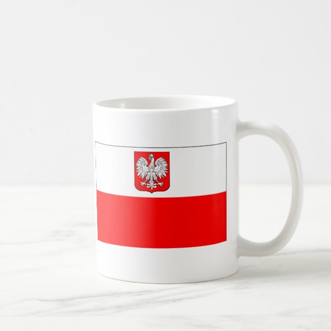 Mug Drapeau polonais avec Eagle (Droite)