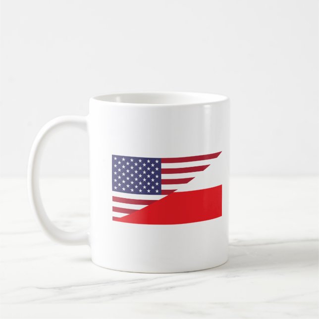 Mug Drapeau polonais de café (Gauche)