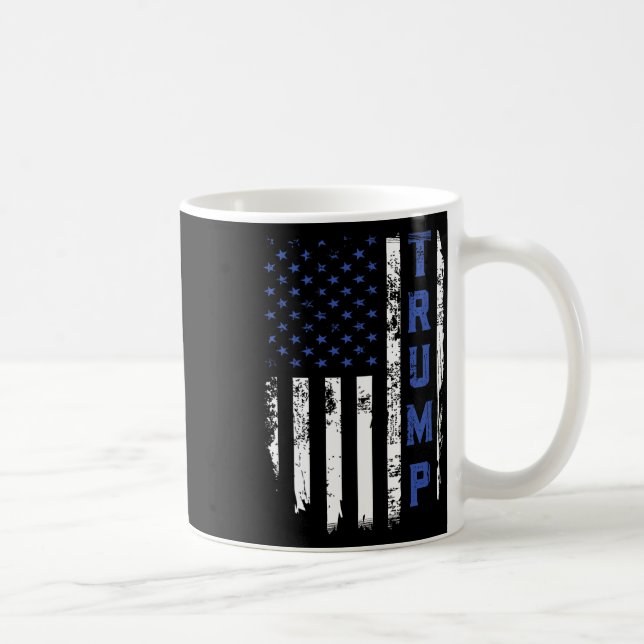 Mug Drapeau républicain de la police mince ligne bleue (Droite)