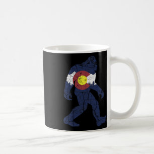 Mug Drapeau Rétro de l'État du Colorado Sasquatch Mont