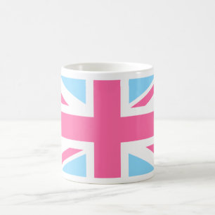 Mug Drapeau rose blanc et bleu Union Jack UK
