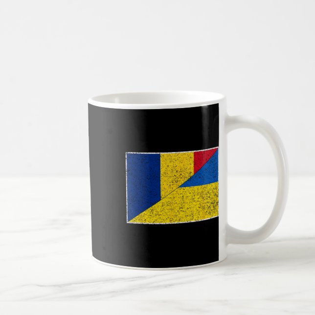 Mug Drapeau Roumanie Ukraine Fierté Roumaine Ukrainien (Droite)