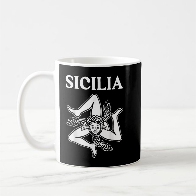 Mug Drapeau Sicile Palerme Italie (Gauche)
