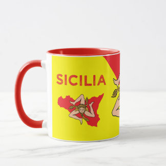 Mug Drapeau sicilien de Sicile Trinacria