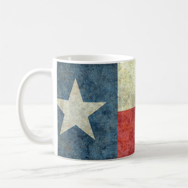 Mug Drapeau solitaire vintage d'état d'étoile du Texas (Gauche)