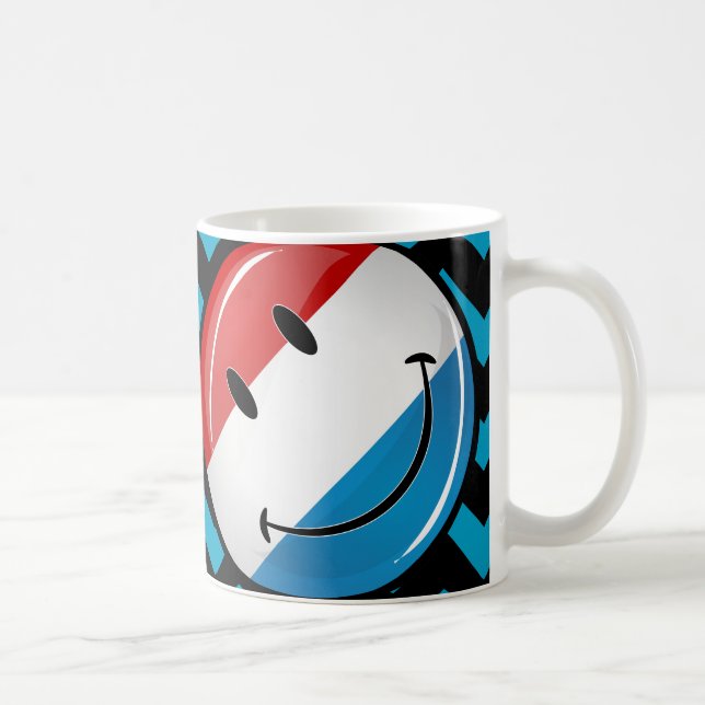 Mug Drapeau souriant du Luxembourg (Droite)