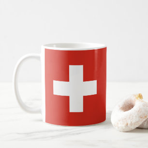 Mug Drapeau Suisse - croix blanche