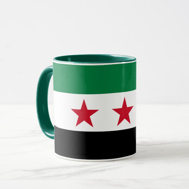 Mug Drapeau syrien, Drapeau syrien, Indépendance (Devant gauche)