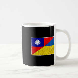 Mug Drapeau Taïwan Ukraine Soutien taïwanais ukrainien