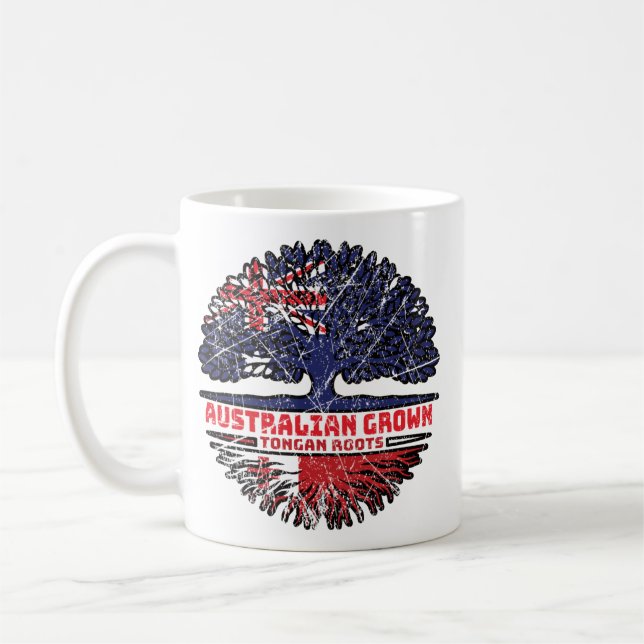 Mug Drapeau Tonga Tongan Australian Tree Roots (Gauche)