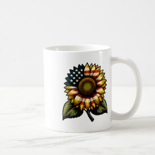 Mug Drapeau Tournesol Américain Patriotique Mignonne F