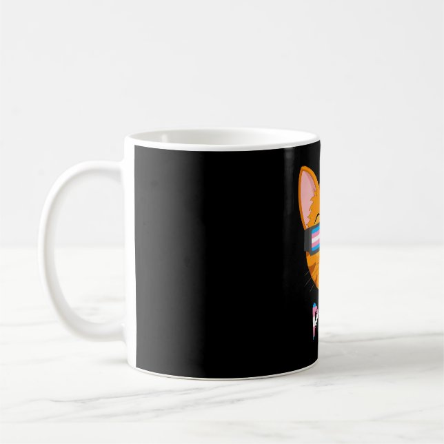 Mug Drapeau Transgenre Cat Lgbt (Gauche)