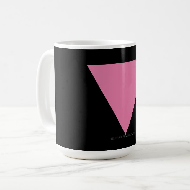 Mug Drapeau triangle rose de SlipperyJoe drapeau rose  (Devant gauche)