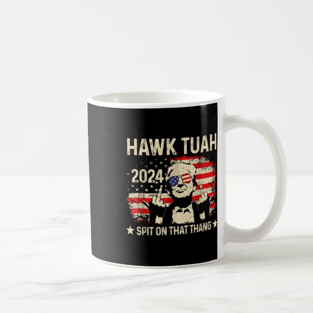 Mug Drapeau Trump 2024 Drôle Drôle Drôle Hawk Tush Mid (Droite)