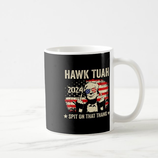 Mug Drapeau Trump 2024 Drôle Drôle Drôle Hawk Tush Mid (Droite)
