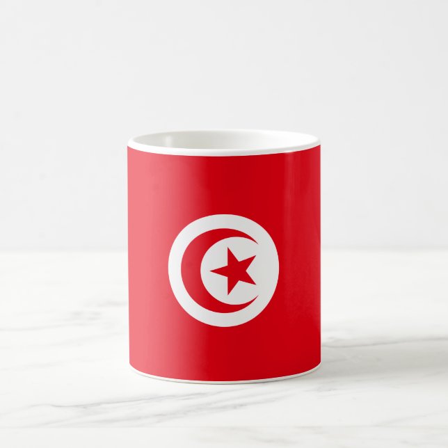 Mug Drapeau tunisien (Tunisie) (Croissant islamique) (Centre)