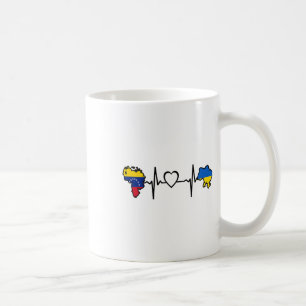 Mug Drapeau Ukraine Venezuela Ukrainien Vénézuélien Cœ