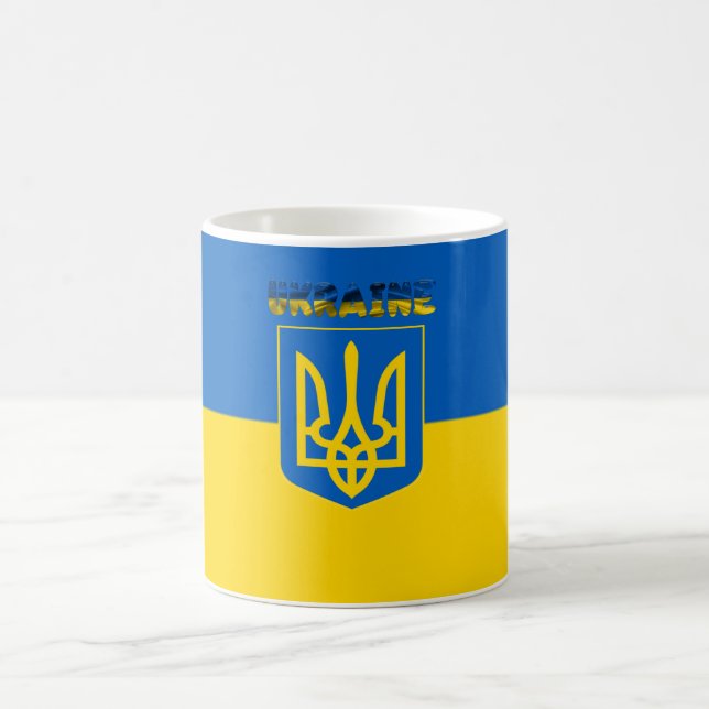 Mug Drapeau ukrainien Armoiries (Centre)