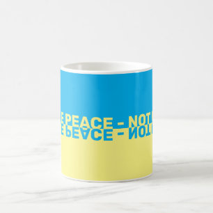 Mug drapeau ukrainien avec faire la paix pas la guerre
