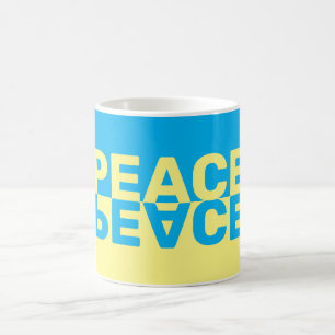 Mug Drapeau ukrainien avec lettres de paix