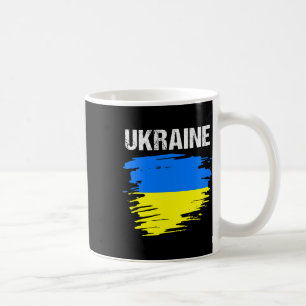 Mug Drapeau ukrainien de l'Ukraine de style grunge vin