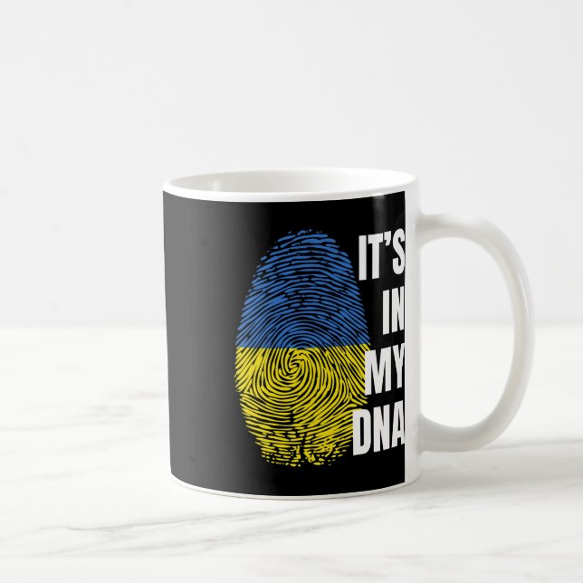 Mug Drapeau ukrainien Empreinte digitale ADN Ukraine  (Droite)