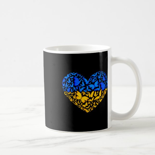 Mug Drapeau ukrainien Paix Drapeau ukrainien Papillon  (Droite)
