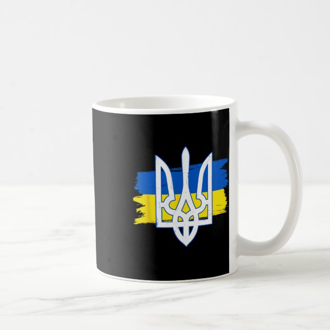 Mug Drapeau ukrainien Trident - Tryzub ukrainien Patri (Droite)