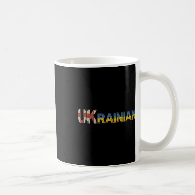 Mug Drapeau ukrainien Uk Ukraine Angleterre anglais Éc (Droite)