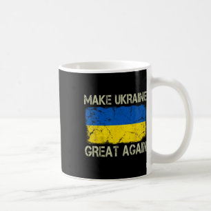 Mug Drapeau ukrainien vintage Rendre l'Ukraine grande 