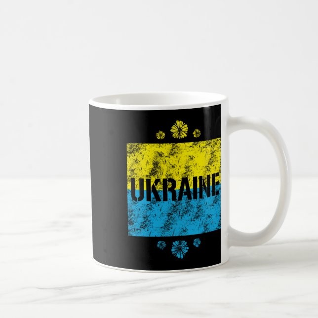 Mug Drapeau ukrainien vintage ukrainien fièrement 10  (Droite)