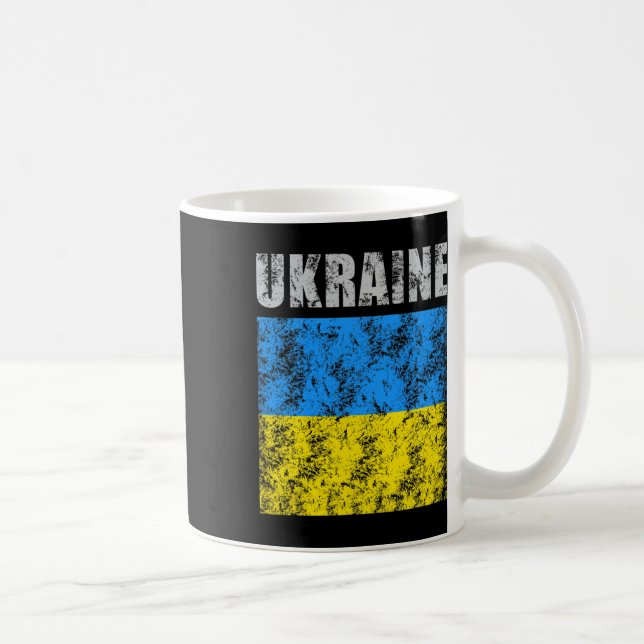 Mug Drapeau ukrainien vintage ukrainien fierté 9  (Droite)