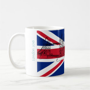 Mug Drapeau Union Jack du London Tower Bridge