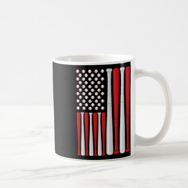 Mug Drapeau Usa - Drapeau de baseball américain - Base (Droite)