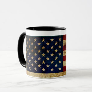 Mug Drapeau USA / Grunged