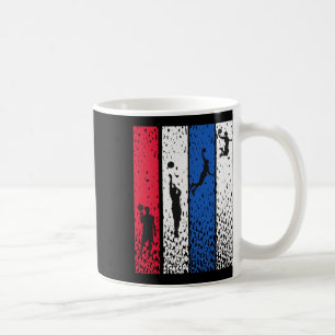 Mug Drapeau Usa Rétro Vintage Sketll Rouge Blanc Bleu