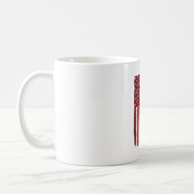 Mug Drapeau vertical vintage papa pompier (Gauche)