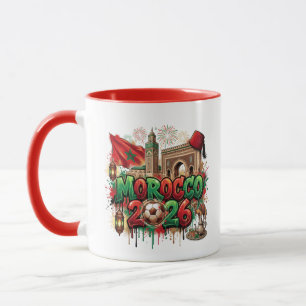 Mug Drapeau Vintage Marocain Africain Maroc
