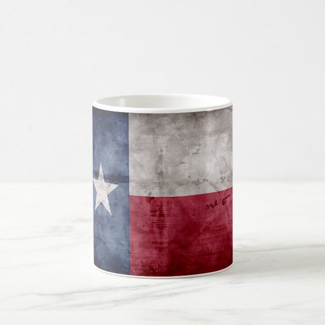 Mug Drapeau vintage patiné d'état du Texas (Centre)