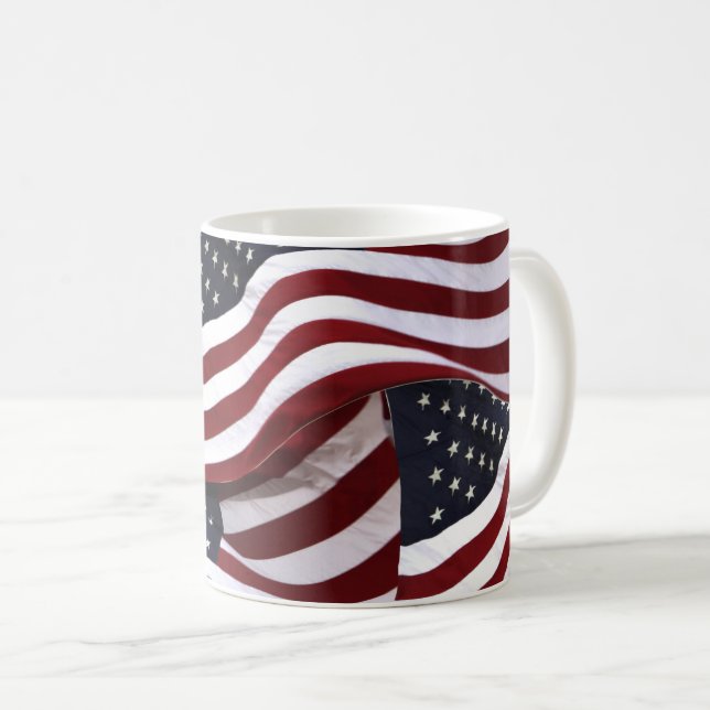 Mug Drapeaux américains patriotiques des États-Unis (Devant droit)