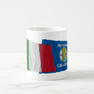 Mug Drapeaux de ondulation de l'Italie et de la