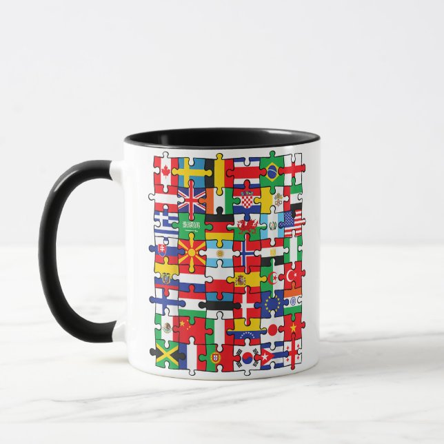 Mug Drapeaux des pays du pavillon international (Gauche)
